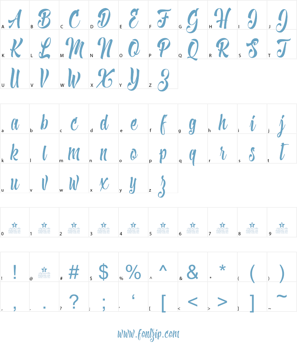 Shave the Whales Personal Use Font Character